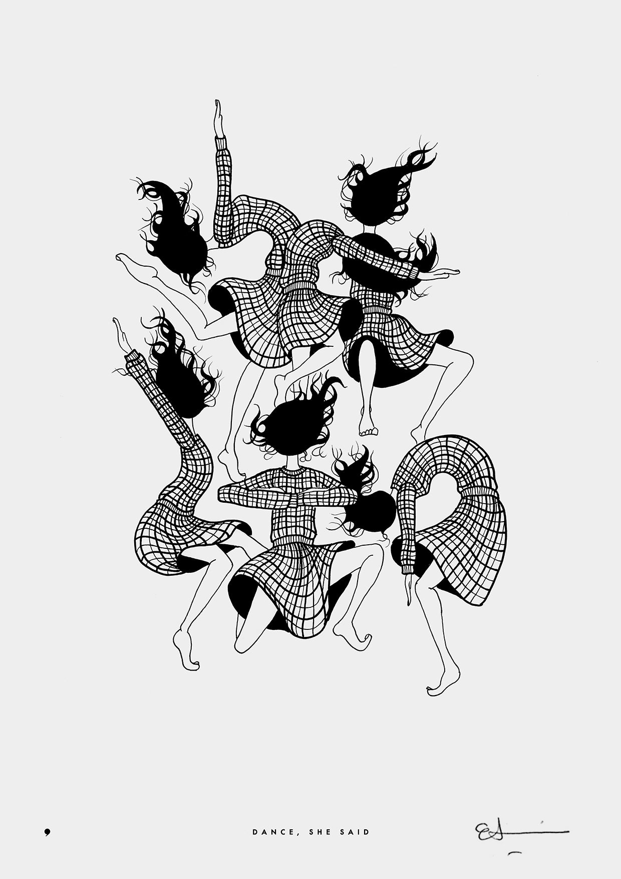 dance-she-said-printmaking-art-print-eleni-sakelaris