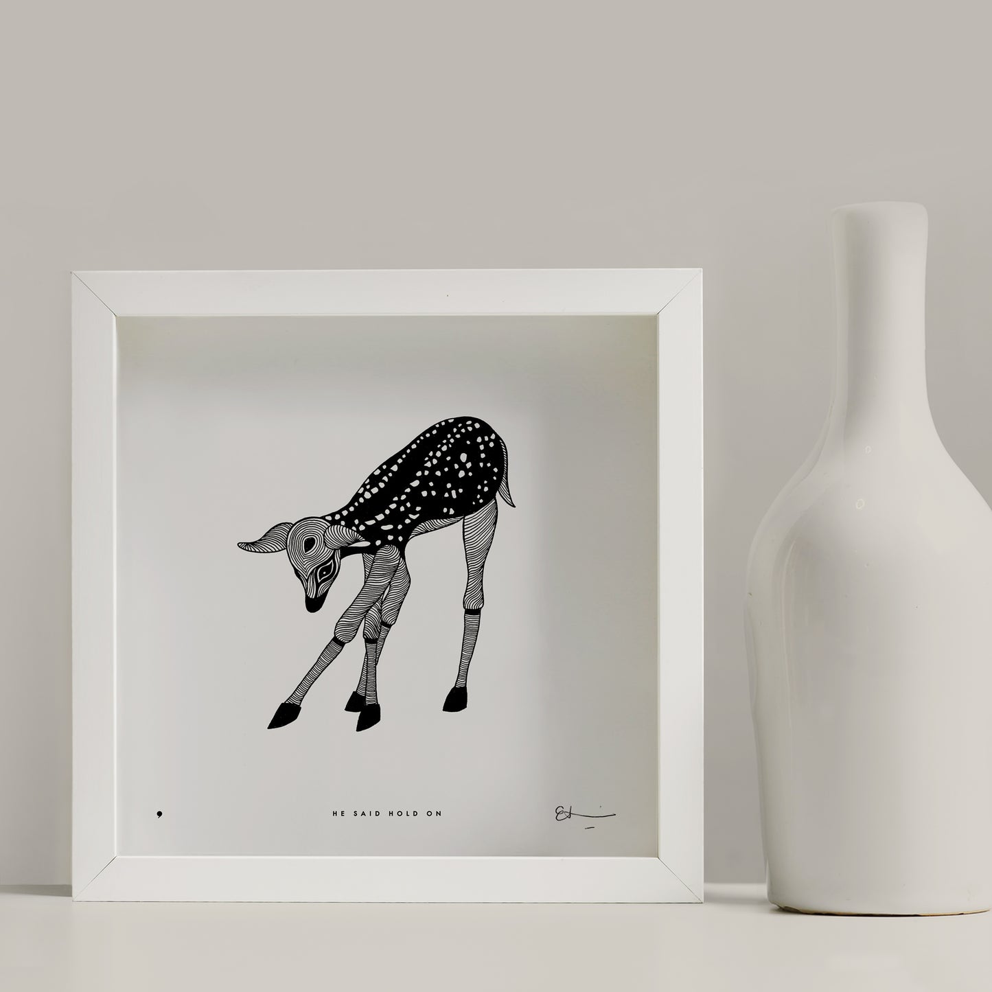 he-said-hold-on-printmaking-art-print-eleni-sakelaris